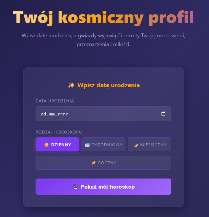 MistycznyHoroskop - horoskop dzienny, tygodniowy i roczny na podstawie daty urodzenia