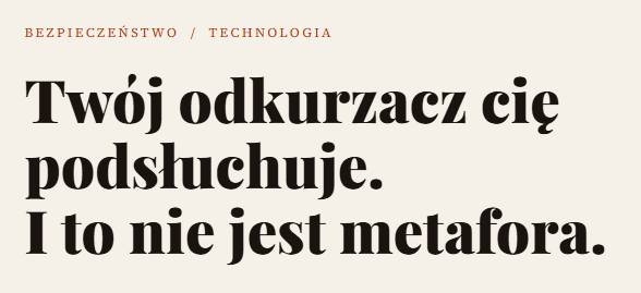 Twój odkurzacz cię podsłuchuje